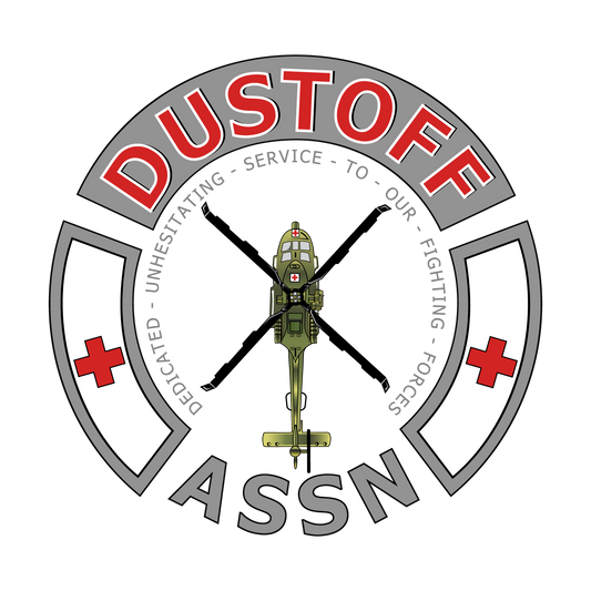 DUSTOFF Assn sticker UH60 - white background