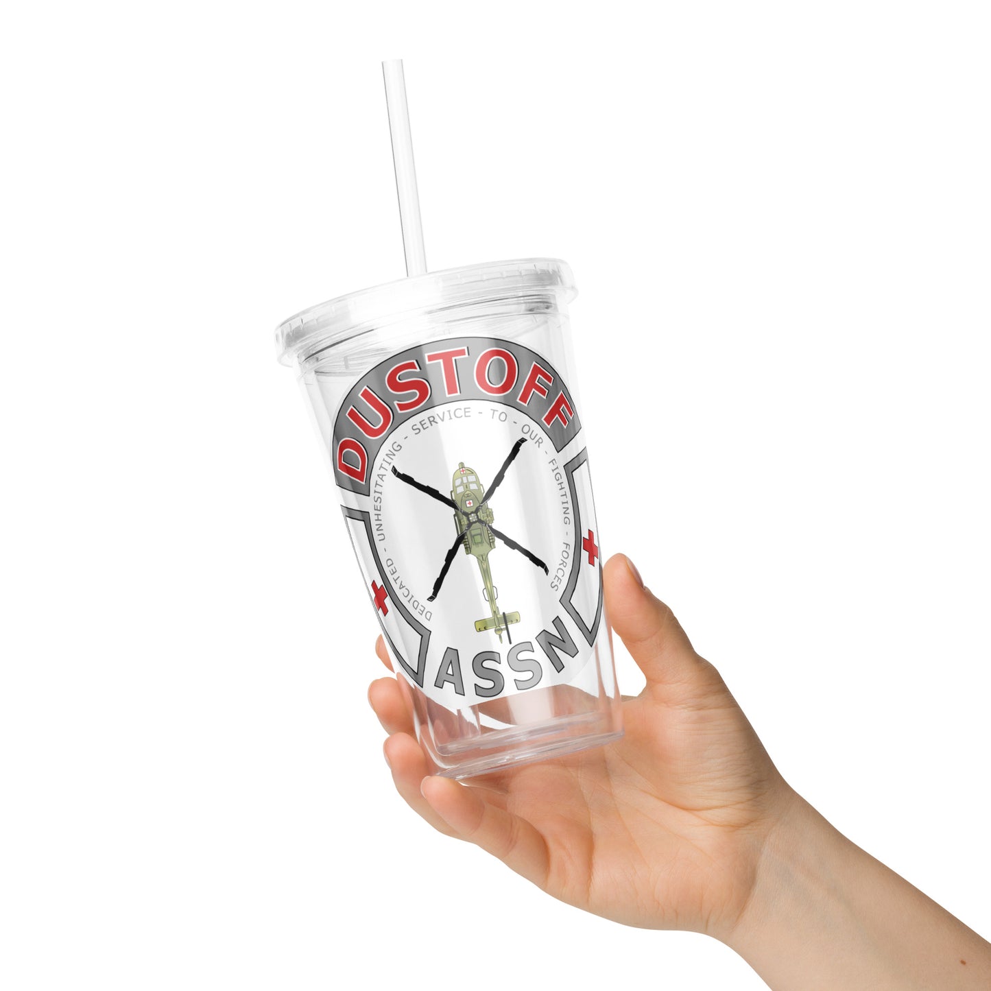 Clear plastic tumbler