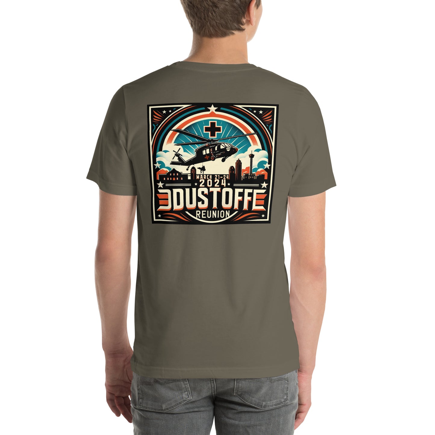 JP8 and Coffee DUSTOFF Reunion 2024 t-shirt