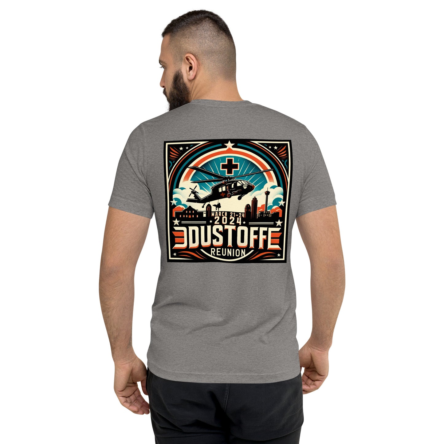 Hospitality Suite DUSTOFF Reunion (Black Font) Short sleeve t-shirt
